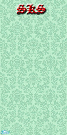 Sims 2 — Thistle Damask Set - Mint by 71robert13 — Mint colored thistle blossoms & leaves weave together to make this