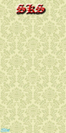 Sims 2 — Thistle Damask Set - Celery by 71robert13 — Celery colored thistle blossoms & leaves weave together to make