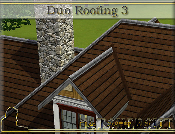 Sims 3 — Duo Roofing 3 by hatshepsut — Duo coloured roofing 