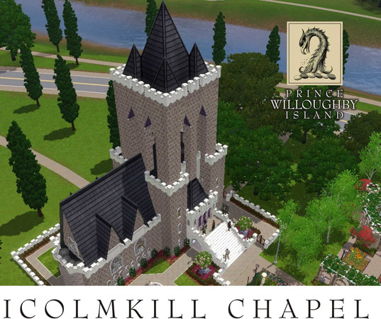 Sims 3 — Icolmkill Chapel on PWI by gissence — Prince Willoughby Island is my attempt to convert the island in Riverview
