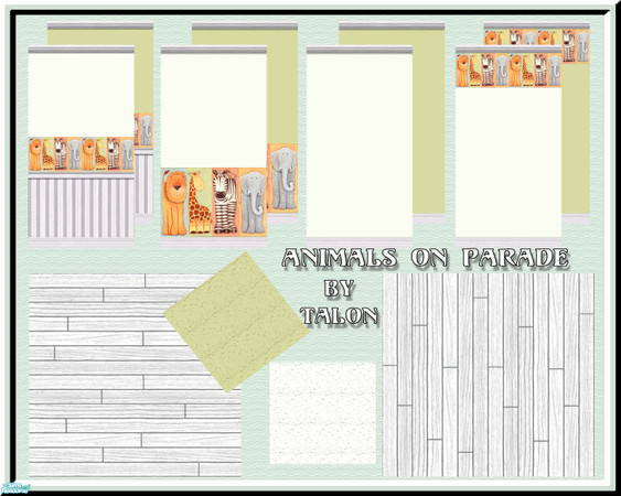 Sims 2 — Animals On Parade by Cerulean Talon — Cute animals to brighten anyones day. Bright colors and rich textures with
