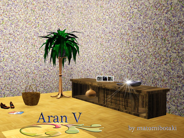 Sims 3 — Aran V by matomibotaki — Stucco pattern in red, blue and beige, 3 channel, to find under Masonry.