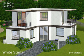 Sims 3 — White Starter by Semitone — Very simple starter house.