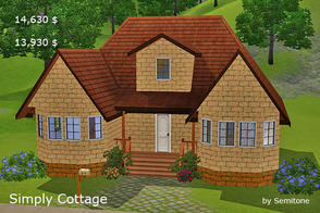 Sims 3 — Simply Cottage by Semitone — Starter cottage.