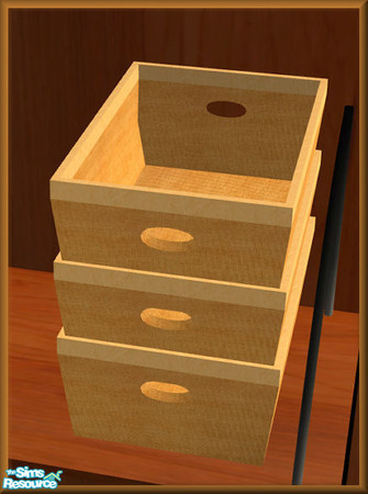 Sims 2 — NK STUD Items Caramel Stackable Basket by MoMama — A caramel weave stackable basket with a light tan rim. (There