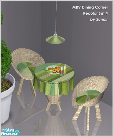Sims 2 — MRV Dining Corner - Recolor set 4 by Sunair — MRV Dining Corner - Recolor set 4 (nature)