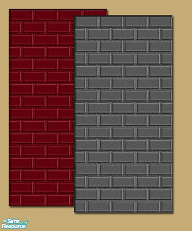 Sims 2 — brick walls set  by MonisiaPL — this is another version of gray and red brick walls, this time i use different