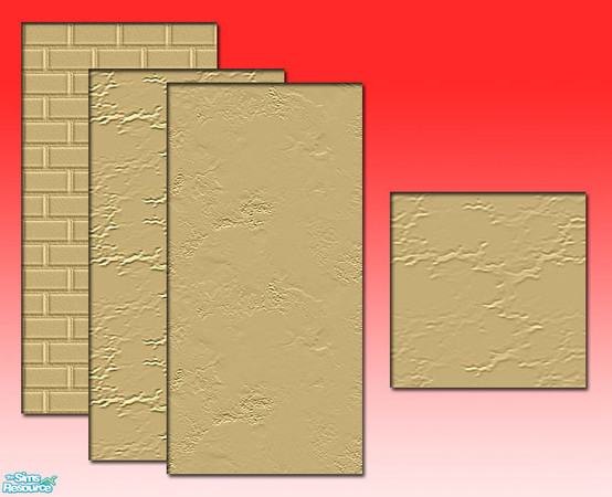 Sims 2 — old sand paint by MonisiaPL — one brick wall one floor and 2 old paint walls (L)