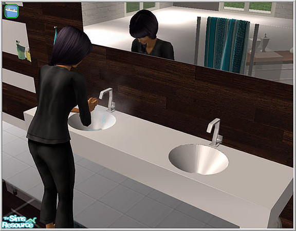 Sims 2 — Bathroom 1 - modern sink by Birgit43 — looks like double sink but only one site works like normal sink. place in