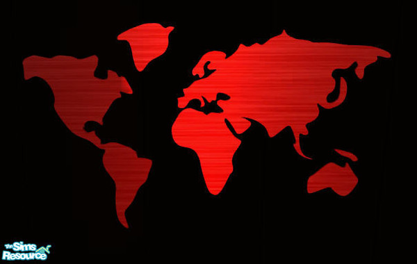 Sims 2 — "Contours" Office - Worldmap2 by Sasilia — 