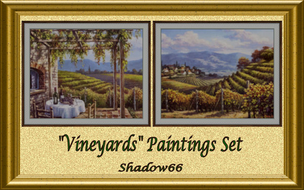 Sims 3 — S66 - Vineyard Paintings Set by shadow66 — A set of two paintings depicting vineyards by the artist Sung Kim.