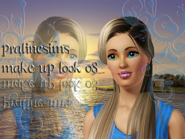 Sims 3 — Pralinesims Make Up Look 08 Crazycolour by TSR Archive — 