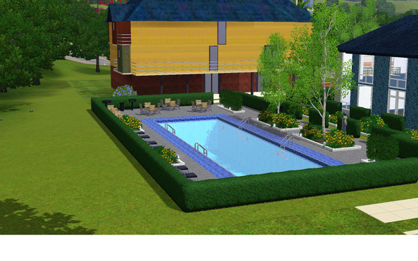 Sims 3 — Getting wet by Flexina — This is the place to hang out with friends, or meet some new. The big pool offers a lot