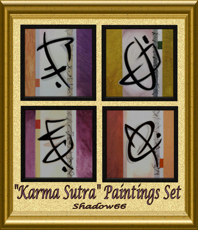 Sims 3 — S66 - Karma Sutra Paintings Set by shadow66 — A collection of four oriental 'Karma Sutra' paintings by the