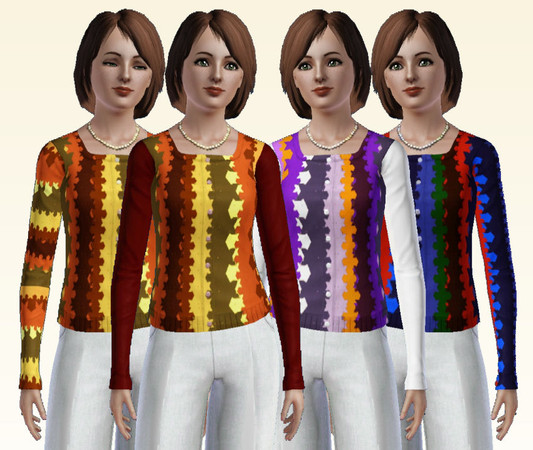 Sims 3 — AAS3_Abstract West - 3C by rocapo — a 3 color channel self made pattern with Corel Paint Shop Pro Photo X2 and