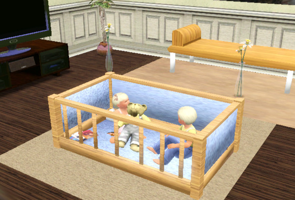 Sims 3 —  by lilliebou — Hi this is a sort of crib where toddlers can play. It's only a decoration, it's not a real crib