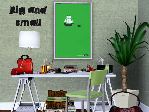 Sims 3 — Big and small by rubika — Big and small posters by Rubika. 4 posters in one mesh.