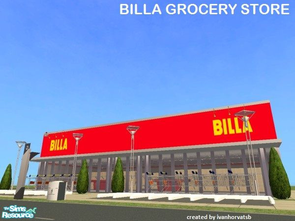 Sims 2 — BILLA GROCERY STORE by ivanhorvatsb — BILLA GROCERY STORE; Complete it furnishing and decorating