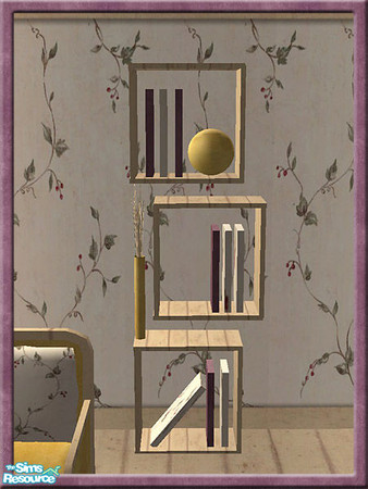 Sims 2 — Svealyns TC78 Indy Living Recolour - Bookcase  by Svealyn — A recolour of the \"Indy Living\" mesh set
