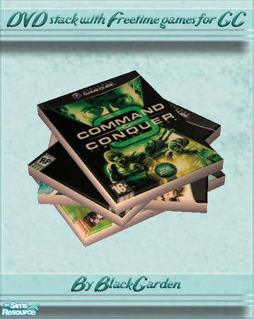 Sims 2 — Messy DVD Stack - C&C 3 GameCube by BlackGarden — A messy stack of Gamecube game cases with C&C 3 for