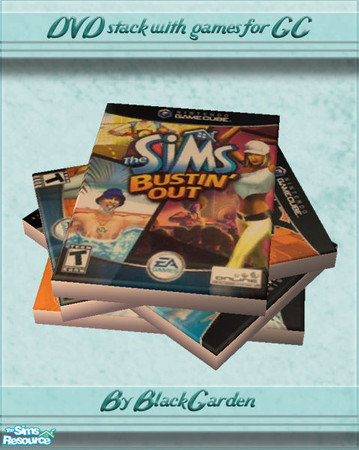 Sims 2 — Messy DVD Stack - Bustin\' Out Gamecube by BlackGarden — A messy stack of Gamecube game cases with the Bustin\'