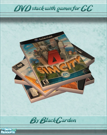 Sims 2 — Messy DVD Stack - SimCity 4 Gamecube by BlackGarden — A messy stack of Gamecube game cases with the SimCity 4