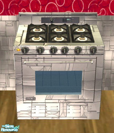 Sims 2 — D2DTC 79 - Elegant Chief Stove by D2Diamond — Retro kitchen or diner with this new set. Comes with 8 object