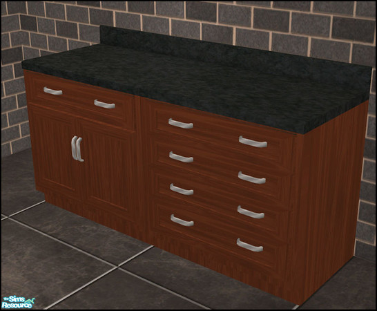 Sims 2 — Larado Kitchen - Counter by sim_man123 — Counter mesh for my Larado Kitchen. Both the drawers and doors version