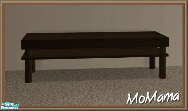 Sims 2 — NK Brown Beauty LR - Coffee Table by MoMama — Coffee table of brown stained lombard cherry wood with matching