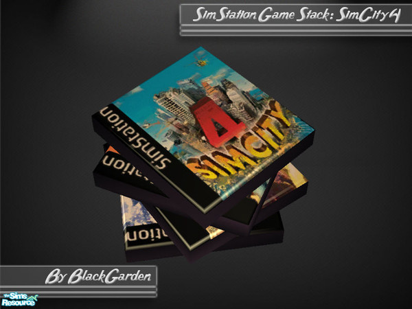 Sims 2 — Messy Game Stack - SimCity 4 by BlackGarden — A stack of SimStation games cast aside by a messy Sim, with