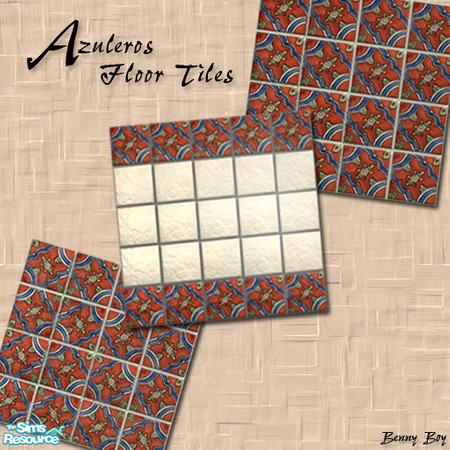 Sims 2 — Azuleros by Benny Boy — Spice up your lots with this spicy brown Spanish tile! It is sure to make any room