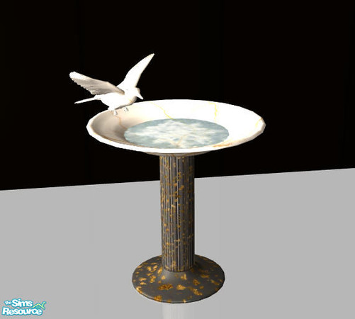 Sims 2 — "Concinnity" Birdbath - Mesh by Sasilia — 