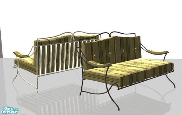 Sims 2 — "Concinnity" Loveseat green - #492922 by Sasilia — 