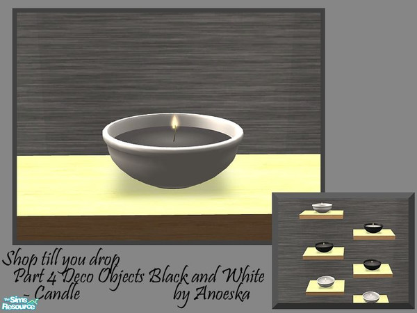 Sims 2 — Shop part 4 - Candle  by AnoeskaB — White candle. Part of "Shop till you drop part 4, Black and