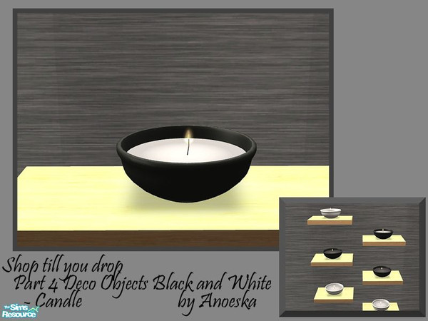 Sims 2 — Shop part 4 - Candle  by AnoeskaB — Black candle. Part of "Shop till you drop part 4, Black and