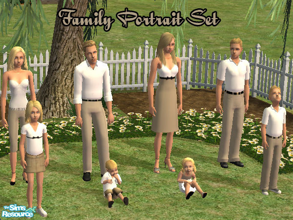 Sims 2 — Family Portrait Set by buckeye906 — Although this family of sims may not be the most photogenic, they sure are