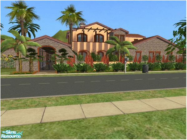 Sims 2 — Spanish Abode by brianmm111 — A Great vacation lot for your rich Sim, or just a nice house in a nice climate,