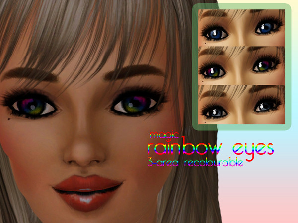 Sims 3 — Pralinesims Rainbow Eyes by TSR Archive —  PS: My Sim-model Laetitia can you download on my minisite. TSRAA:Yes