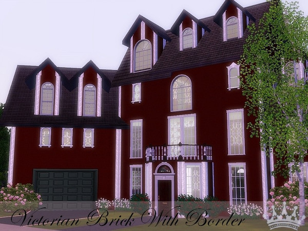 Sims 3 — Victorian Brick With Border  by cm_11778 — New Victorian Brick Pattern for your Sim homes, as always, I hope you