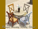 Sims 3 — French Country Dining Chair by oujiminkhail — A popular cross back chair which is used in many French homes,