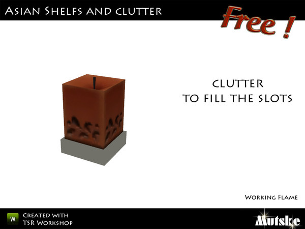 Sims 3 — Deco Clutter Candle by Mutske — Made by Mutske@TSR. TSRAA.