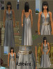Sims 2 — Cleopatra Dress by Astrolica — This is a white dress tied in the middle with rope and it looks like the dress