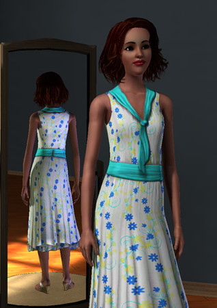 Sims 3 — SpringFlowers3sm by Little Zip — A blanket of flowers fall down this pattern. 