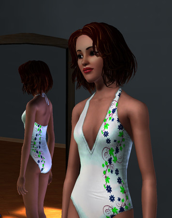 Sims 3 — SpringFlowers2med by Little Zip — Three rows of flowers fall down this pattern. 