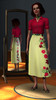 Sims 3 — SpringFlowersLg by Little Zip — A row of flowers fall down this pattern. 