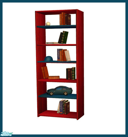 Sims 2 — Baseball Bedroom Sets - Bookshelf Red Recolors by rebecah — red recolors