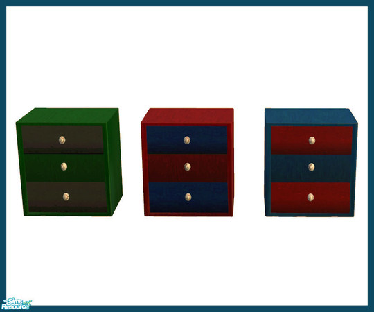 Sims 2 — Baseball Bedroom Sets - End Table Red Recolor by rebecah — Baseball Bedroom Sets - End Table Red Recolor