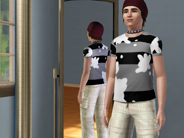 Sims 3 — Stripes and Splatter by Mchll0644 — A cool new stripes and splatter pattern for your Sims.