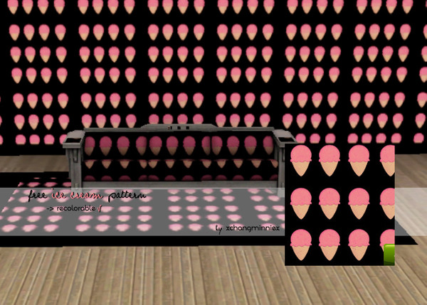 Sims 3 — Ice cream pattern 3 by xchangminniex — An ice cream pattern :)