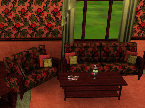 Sims 3 — Blossoming Ivy by bemajae — Fabric with blossoms and ivy